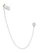 Earrings 14K Diamond Chain Drop Single Ear Cuff
