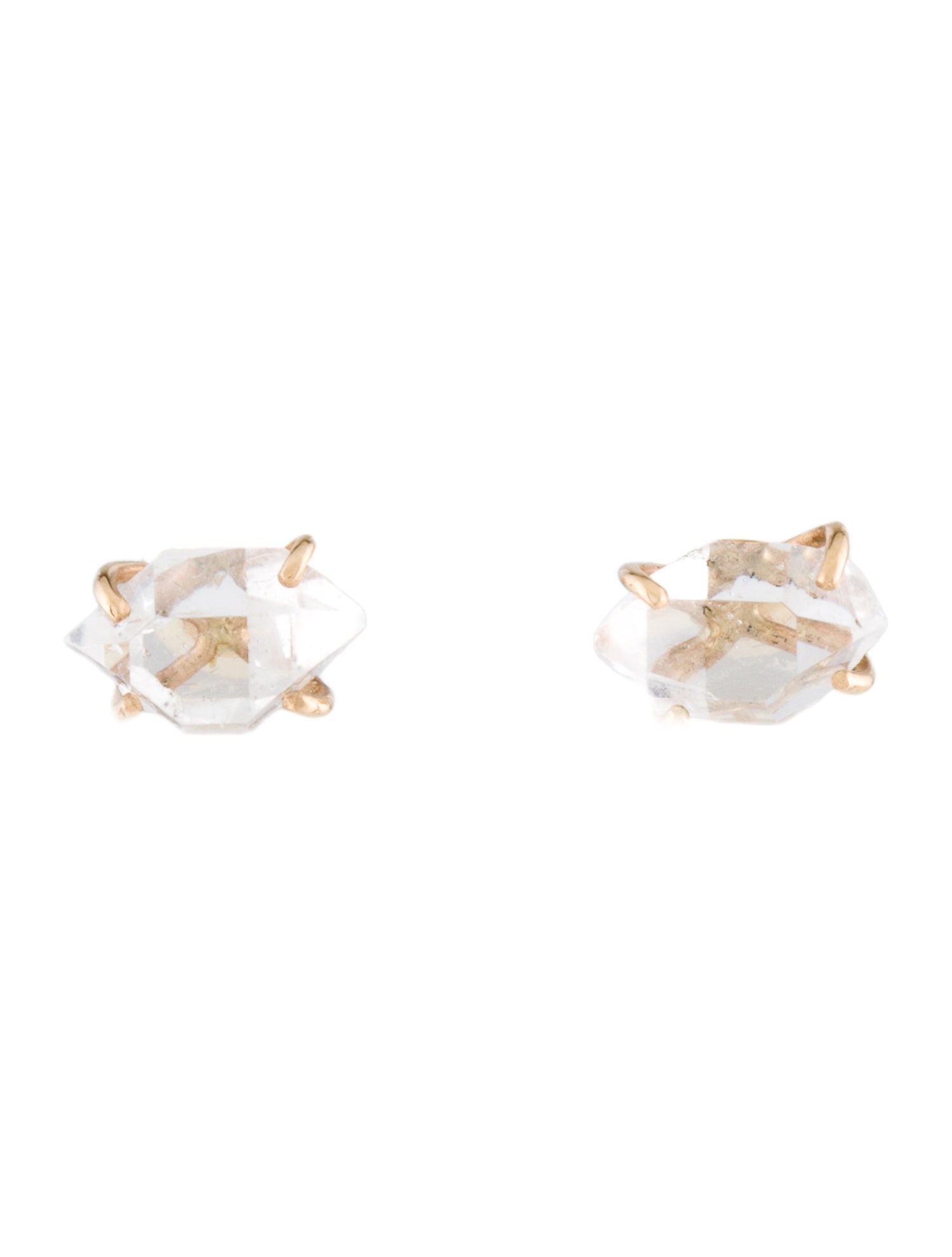 Earrings 14K Quartz Stud