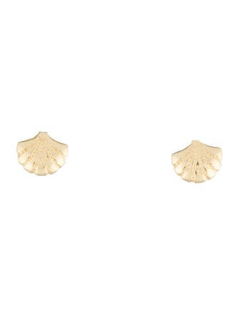 Earrings 14K Seashell Stud Earrings