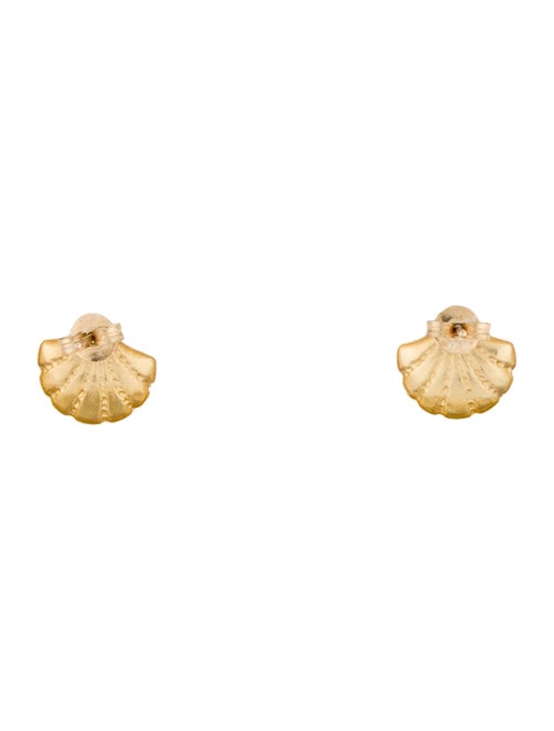 Earrings 14K Seashell Stud Earrings