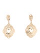 Earrings 14K Heart Drop Earrings