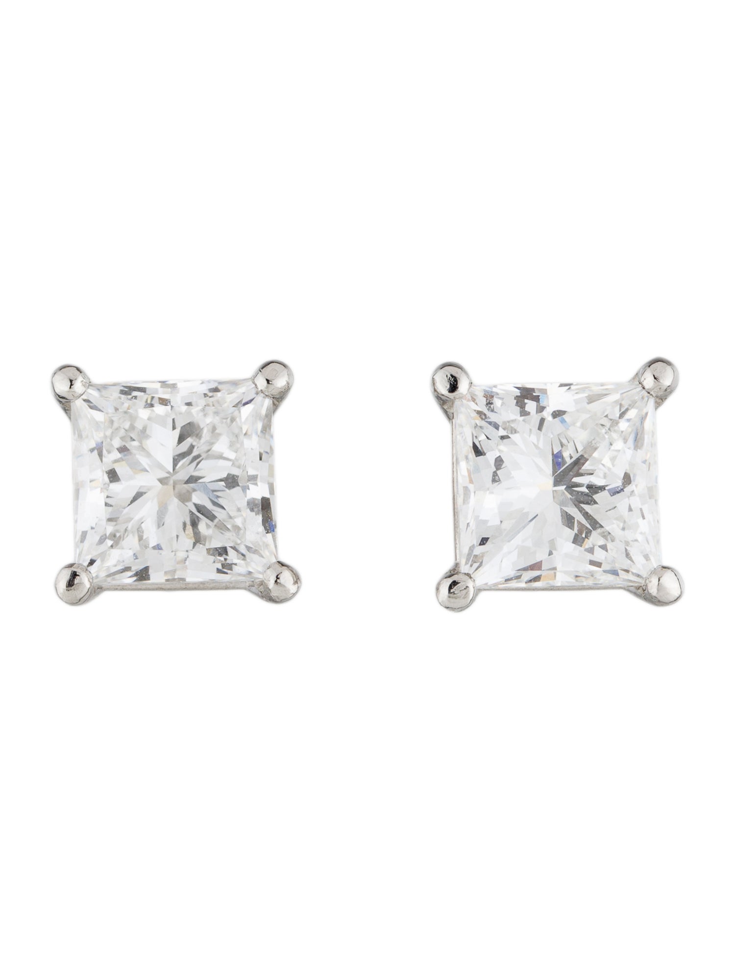 Earrings Platinum 5.78ctw Lab-Grown Diamond Stud