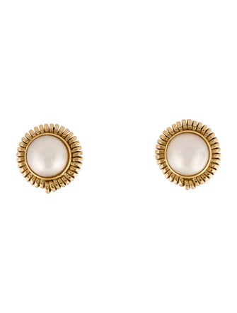 Earrings 14K Mabé Pearl Clip-On Earrings