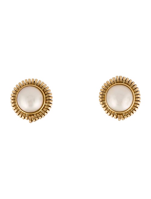 Earrings 14K Mabé Pearl Clip-On Earrings
