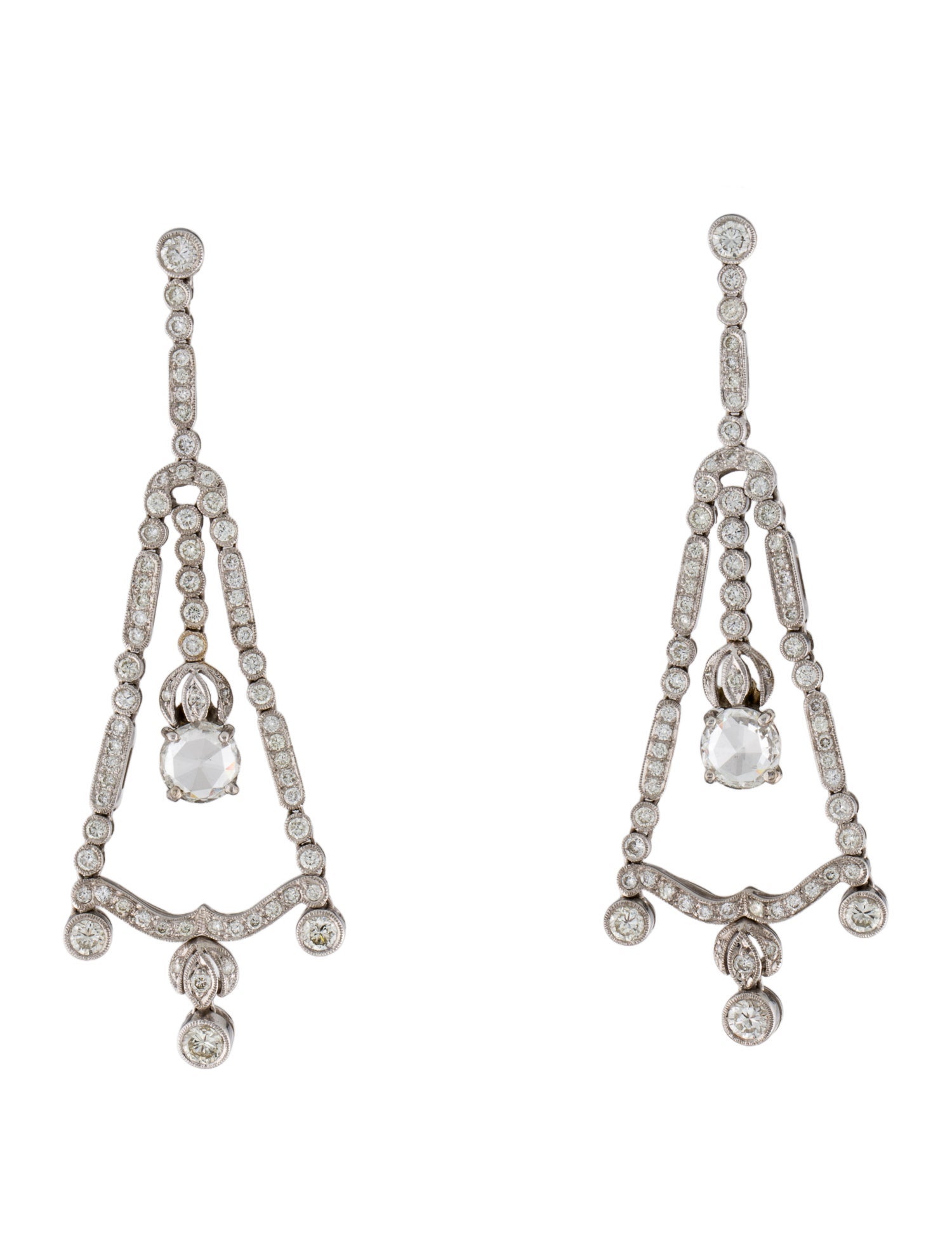 Earrings 18K Diamond Chandelier