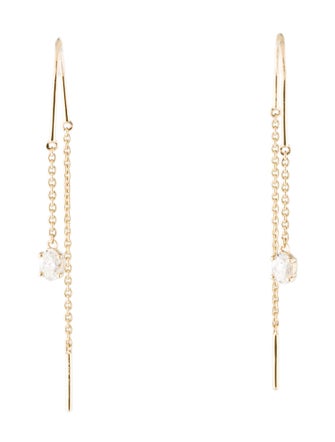 Earrings 14K Diamond Threader Drop Earrings