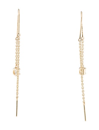 Earrings 14K Diamond Threader Drop Earrings