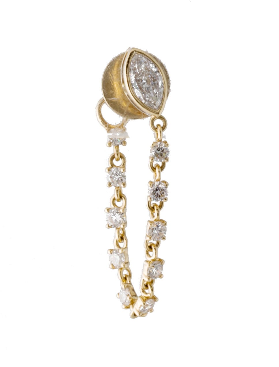 Earrings 18K Diamond Single Drop Earring