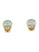 Earrings 14K 4.14ctw Topaz Solitaire Studs