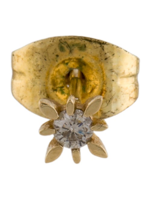 Earrings 14K Diamond Star Single Stud Earring