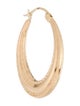 Earrings 14K Hollow Single Hoop Earring