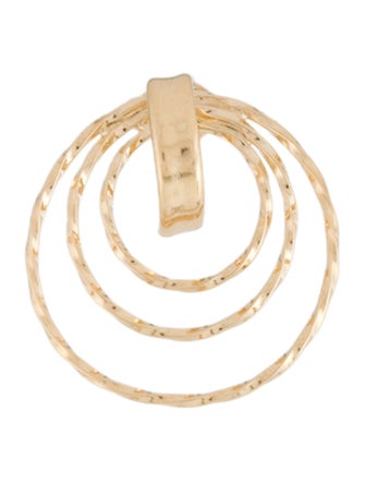 Earrings 14K Hammered Hollow Single Earring