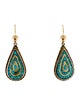 Earrings 18K Turquoise Drop Earrings