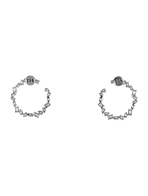 Earrings 14K 5.24ctw Diamond Side Hoop Stud Earrings