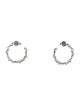 Earrings 14K 5.24ctw Diamond Side Hoop Stud Earrings