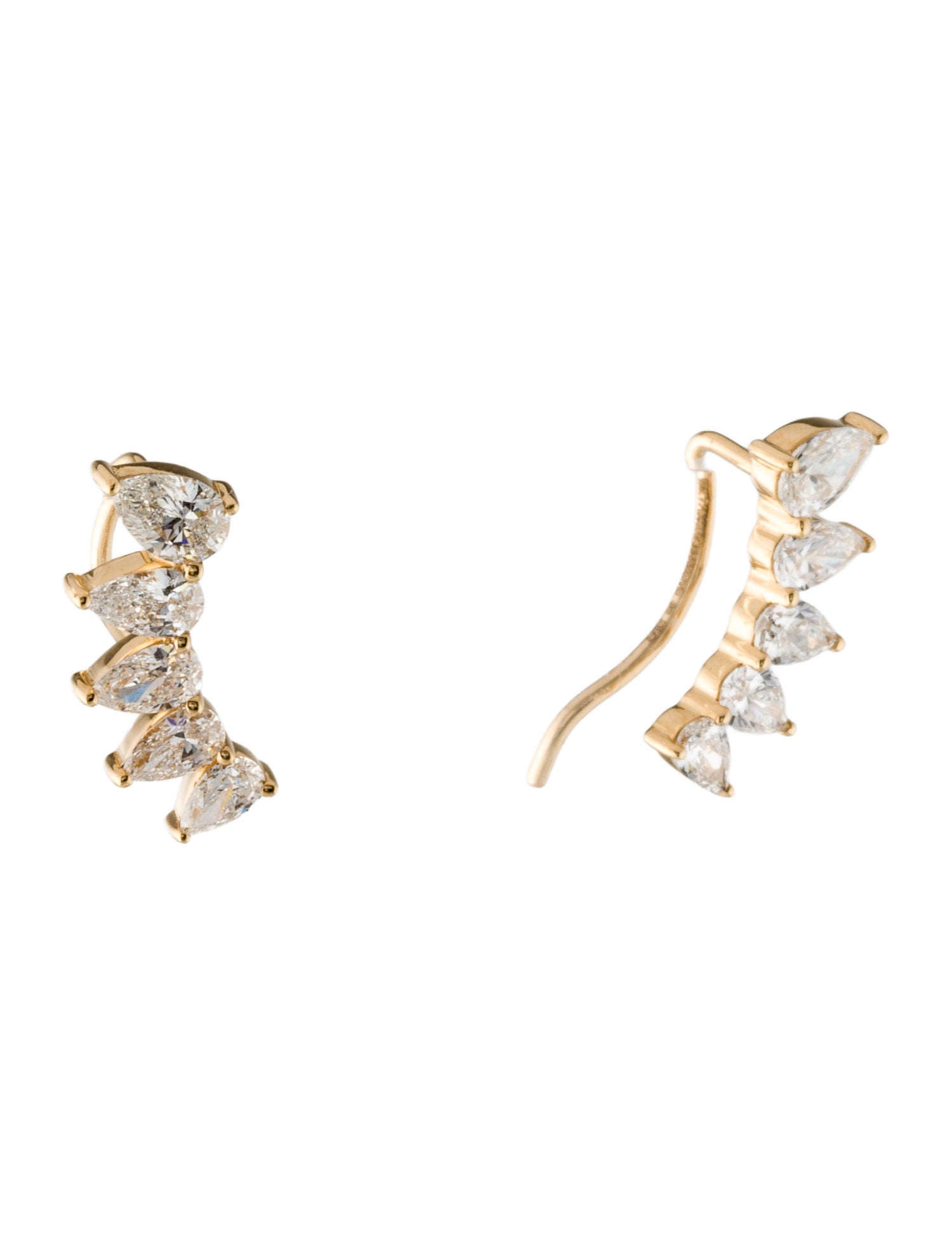 Earrings 18K 1.40ctw Diamond Ear Climbers