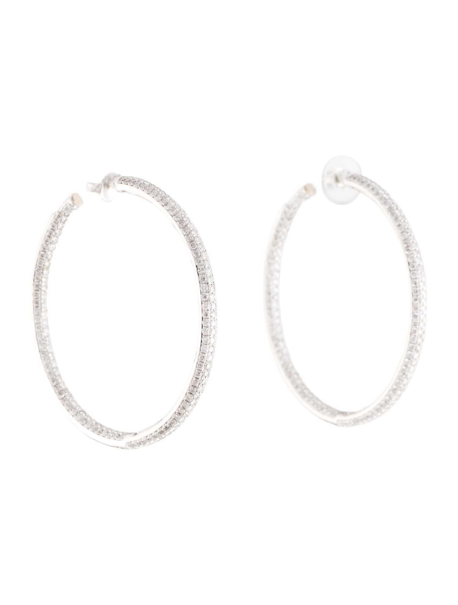 Earrings 18K 5.06ctw Diamond Inside-Out Hoop Earrings