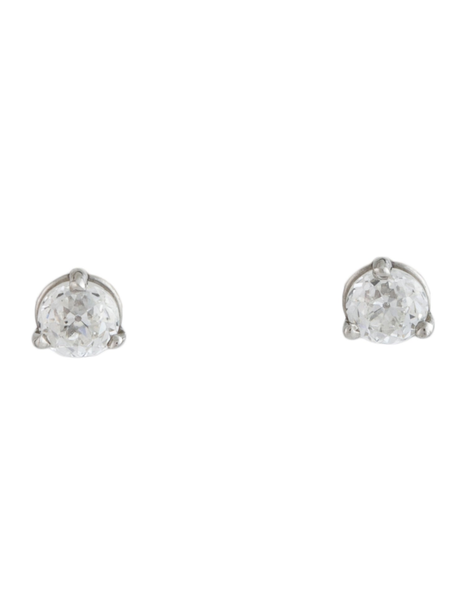 Earrings Platinum Diamond Solitaire Stud