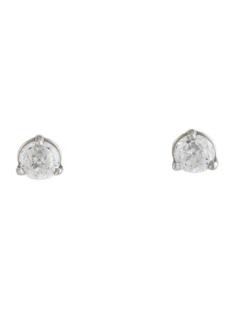 Earrings Platinum Diamond Solitaire Stud Earrings