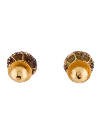 Earrings Jadeite & Diamond Stud Earrings