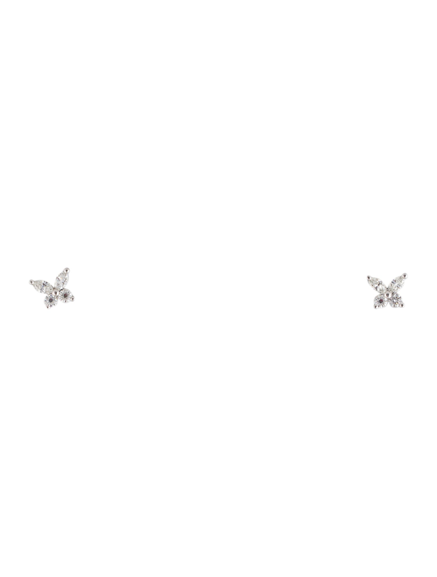 Earrings 14K Diamond Butterfly Stud