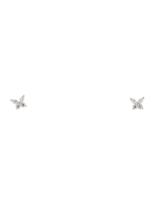 Earrings 14K Diamond Butterfly Stud Earrings