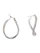 Earrings 14K Diamond Inside-Out Twist Hoop Earrings