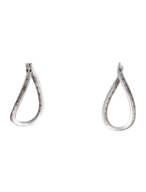 Earrings 14K Diamond Inside-Out Twist Hoop Earrings