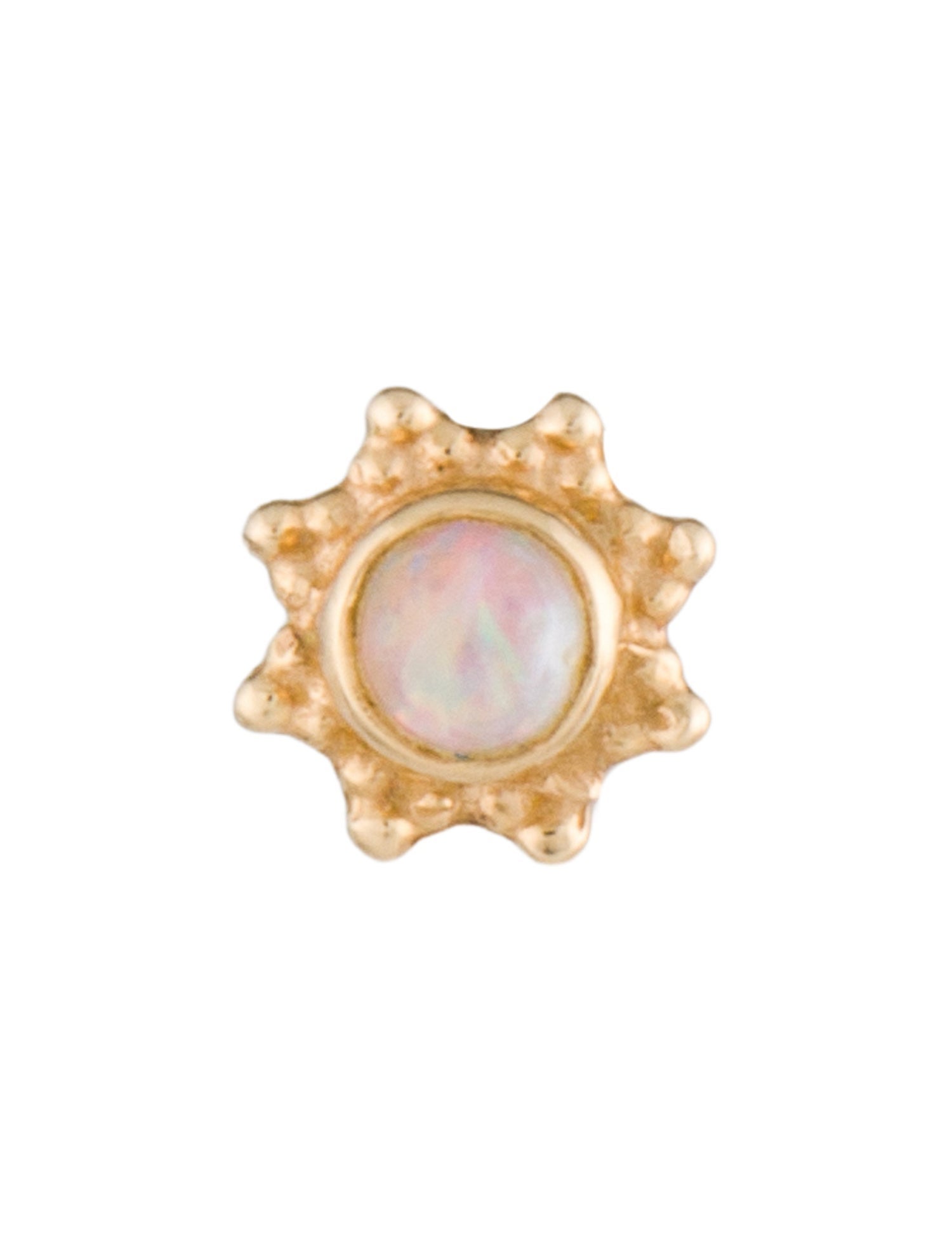 Earrings 14K Opal Single Stud Earring