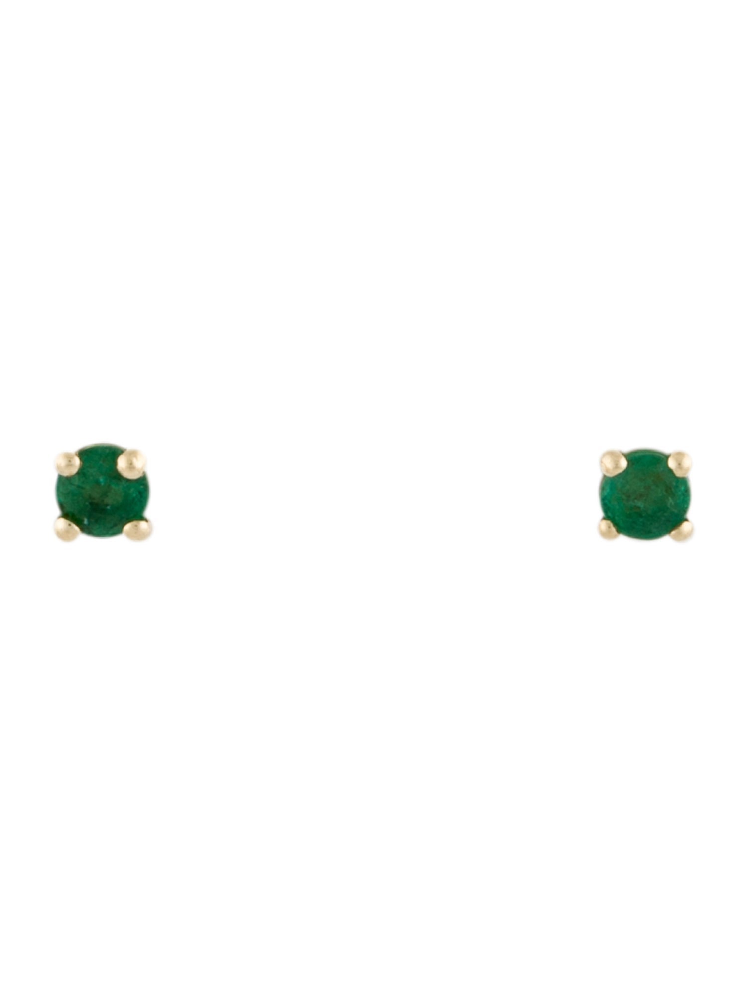 Earrings 14K Emerald Stud