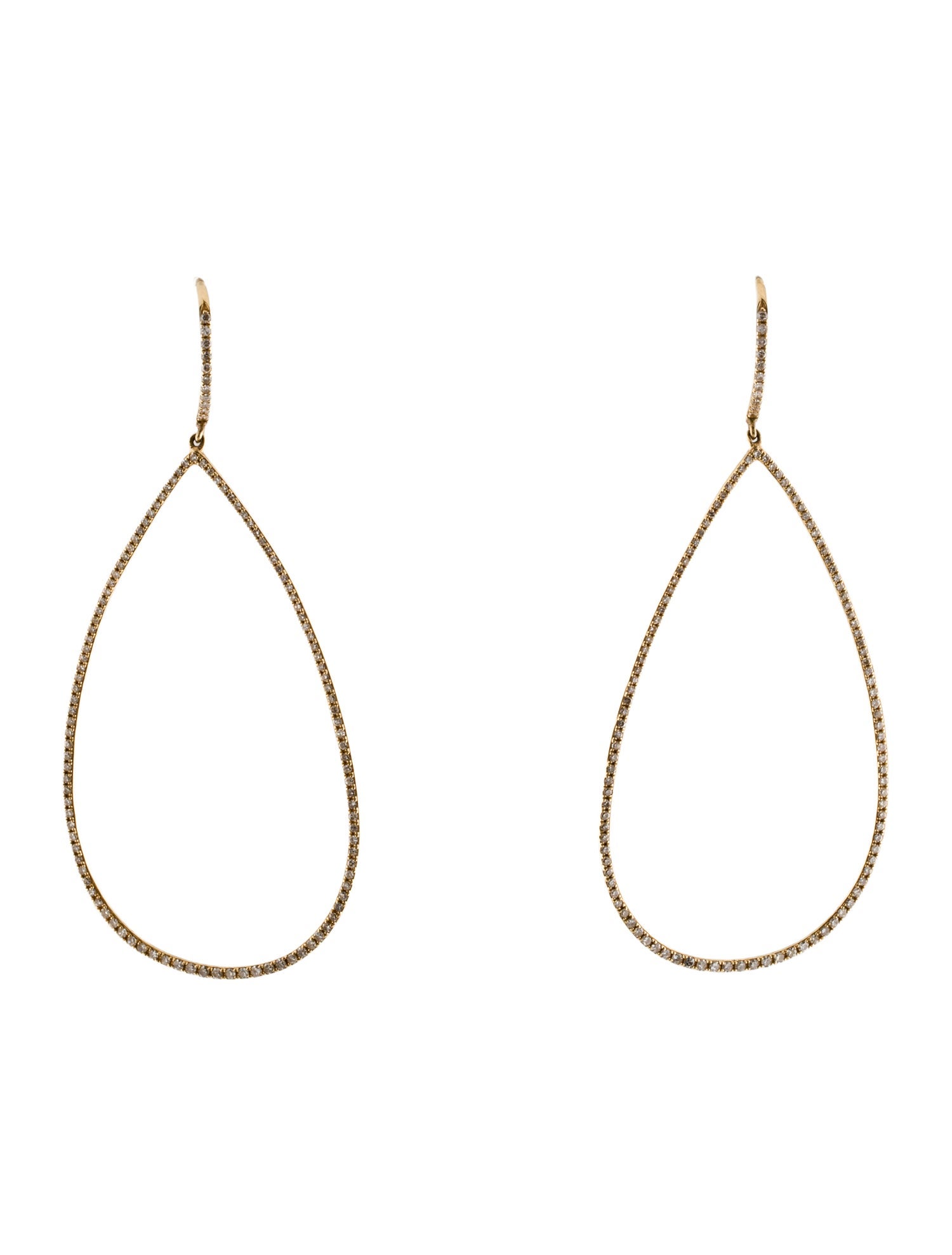 Earrings 14K Diamond Teardrop
