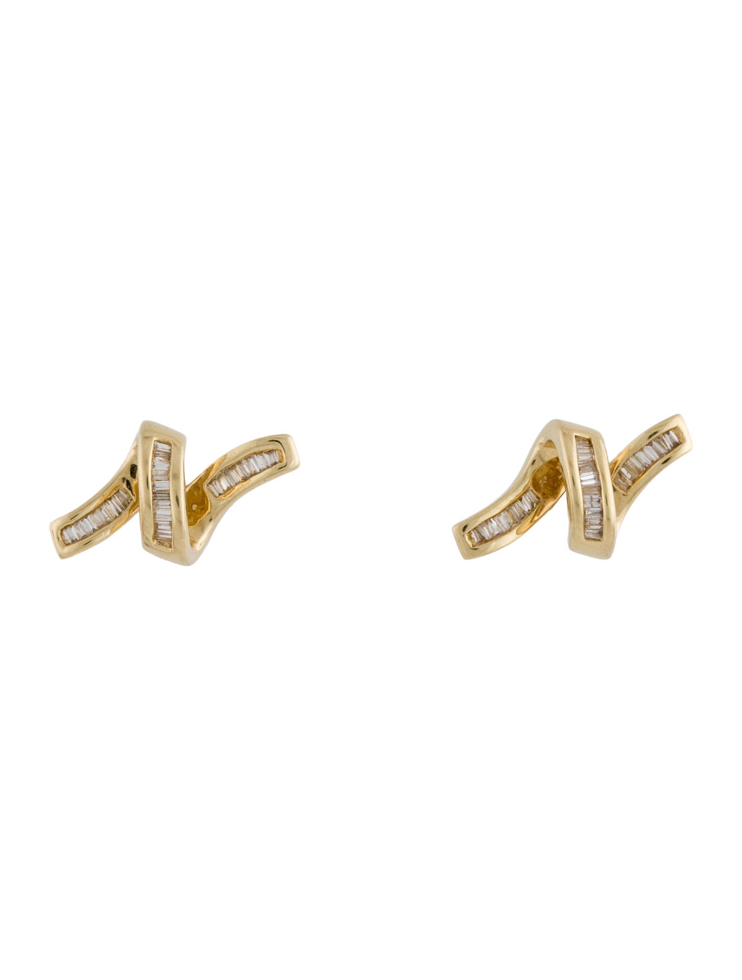 Earrings 14K Diamond Twist