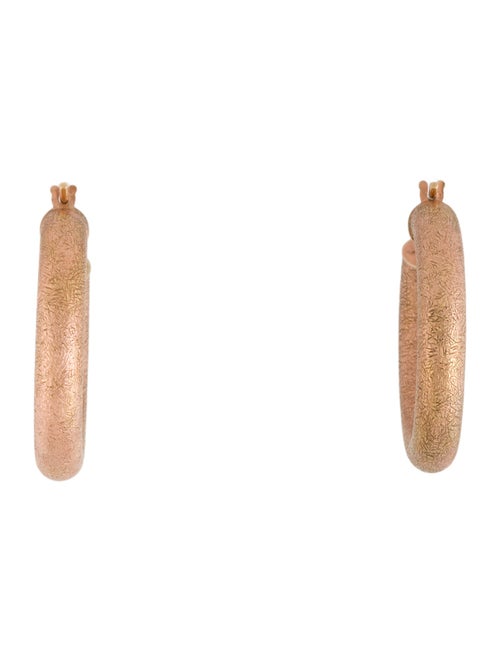 Earrings 14K Textured Hoop Earrings