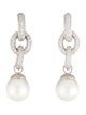 Earrings 18K Pearl & Diamond Drop Earrings