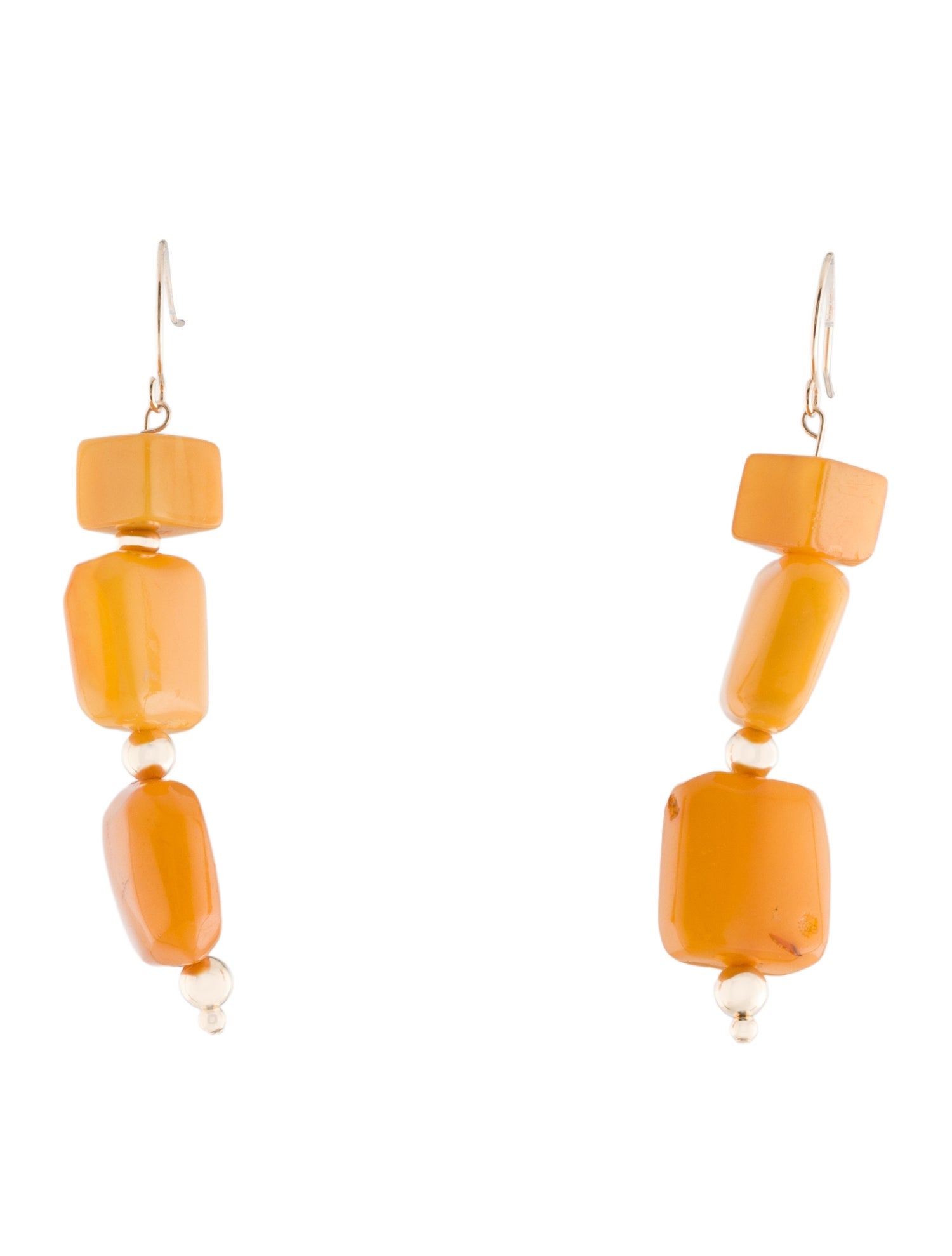 Earrings 14K Amber Drop Earrings