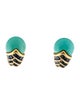 Earrings 18K Turquoise & Sapphire Clip-On Earrings