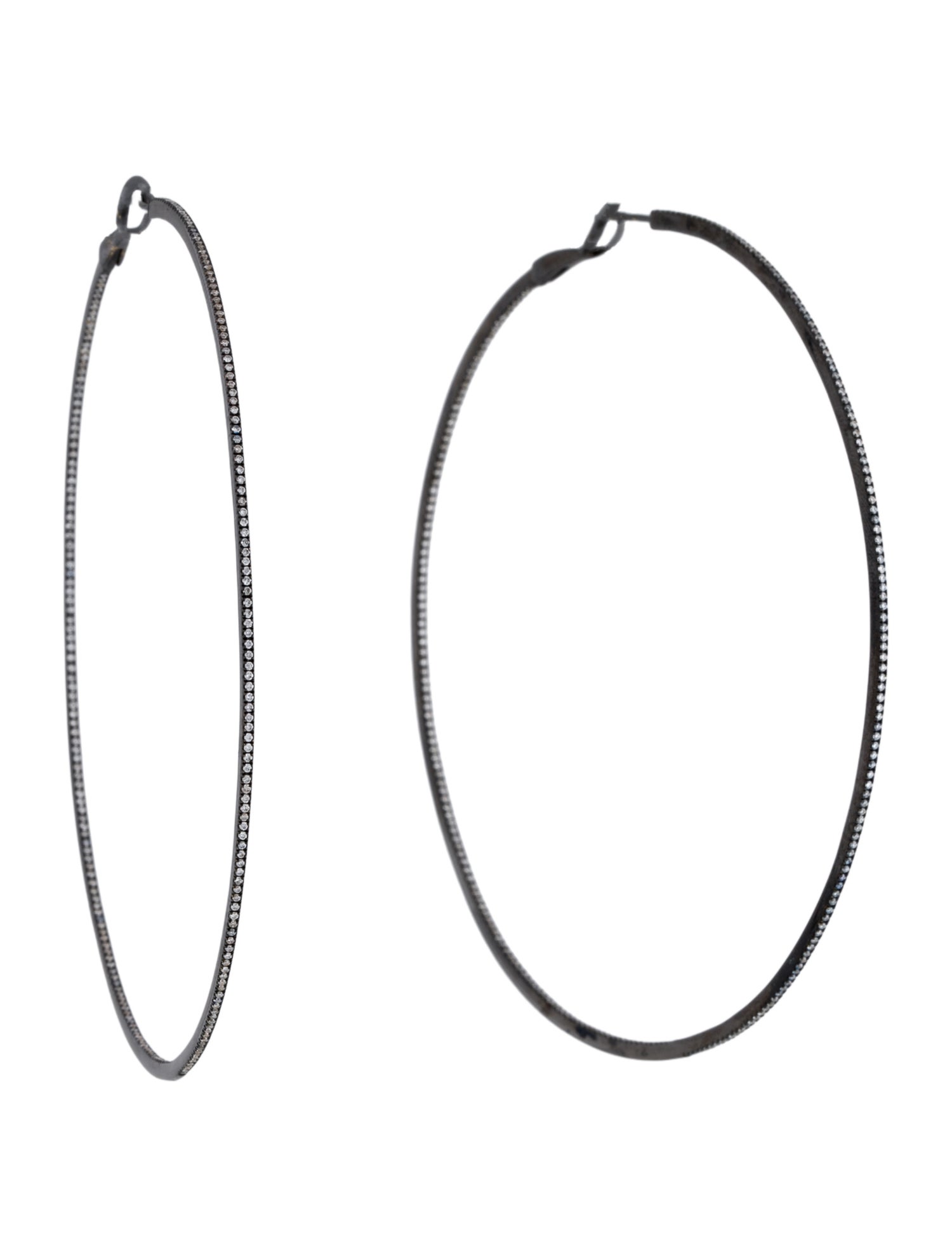 Earrings 18K 1.00ctw Diamond Hoop