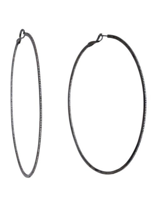 Earrings 18K 1.00ctw Diamond Hoop Earrings