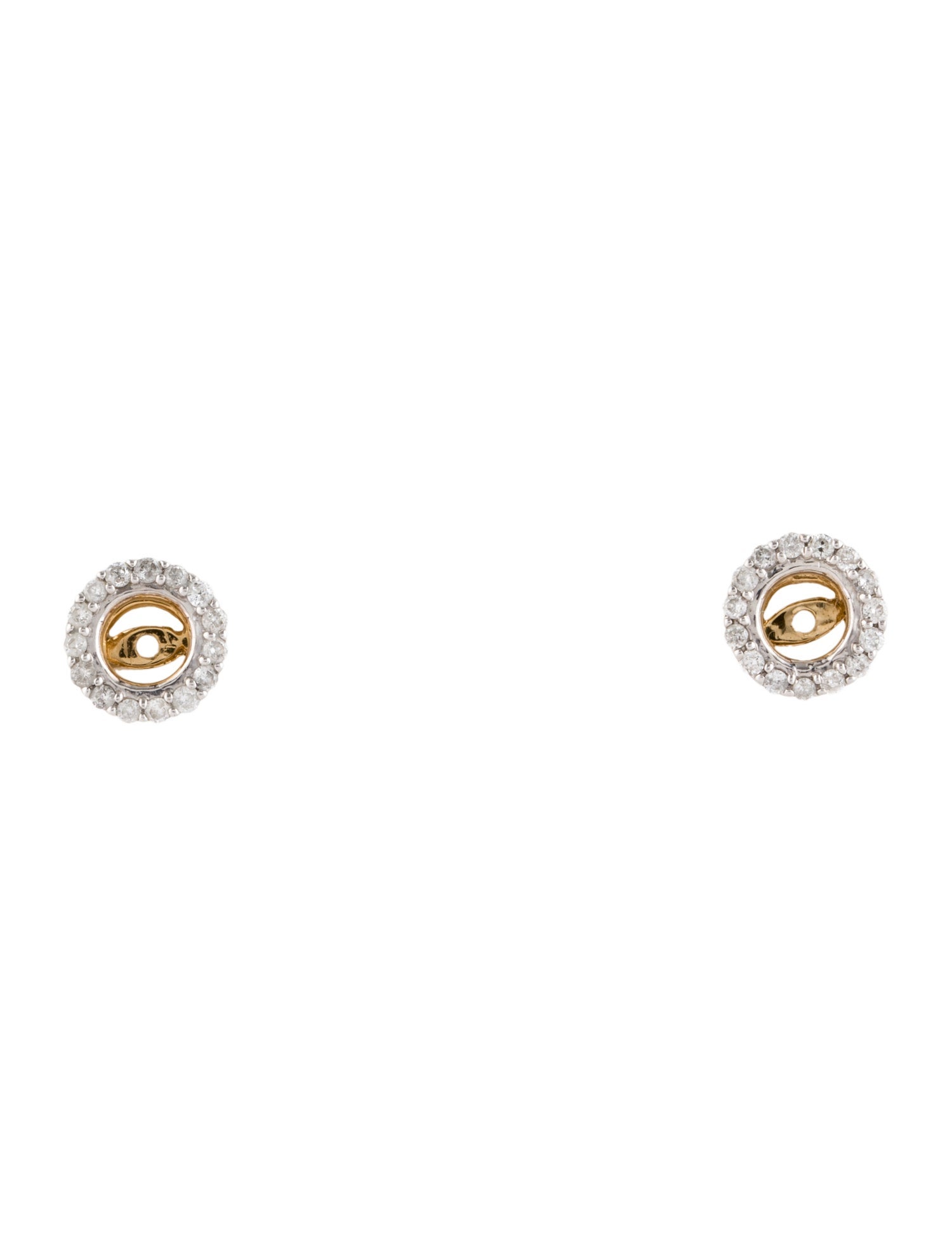 Earrings 14K Diamond Halo Earring Jackets