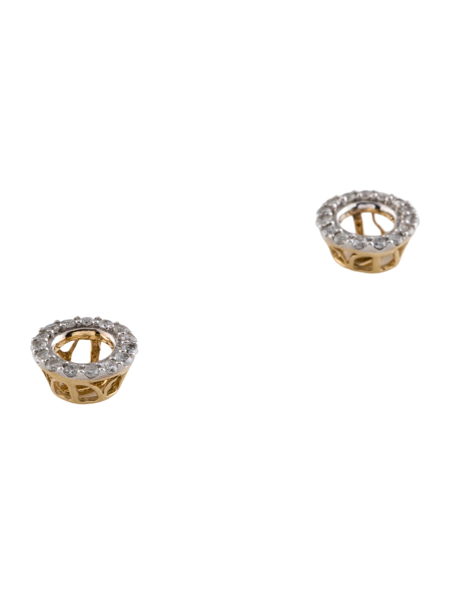 Earrings 14K Diamond Halo Earring Jackets