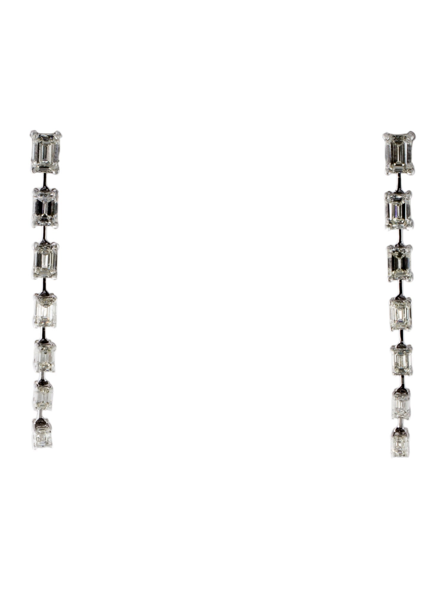 Earrings 18K 3.43ctw Diamond Drop