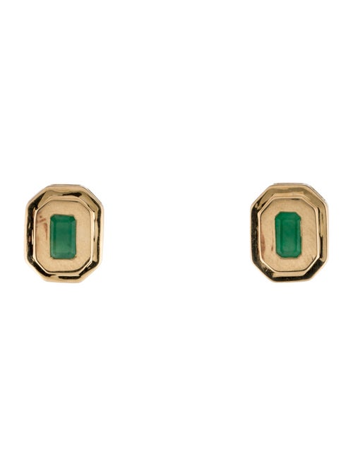 Earrings 14K Emerald Stud Earrings