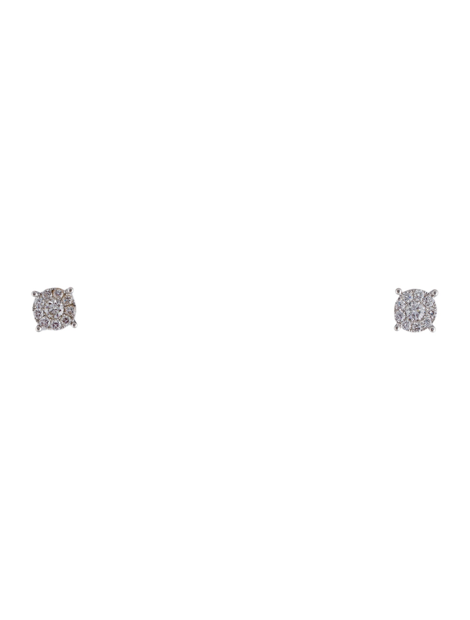 Earrings 18K Diamond Cluster Stud