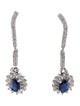 Earrings 1.99ctw Sapphire & Diamond Drop Earrings