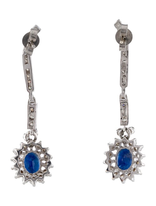 Earrings 1.99ctw Sapphire & Diamond Drop Earrings