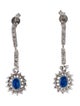 Earrings 1.99ctw Sapphire & Diamond Drop Earrings