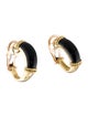 Earrings 18K Enamel Huggie Earclips