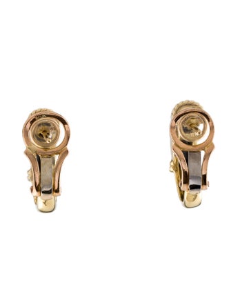 Earrings 18K Enamel Huggie Earclips