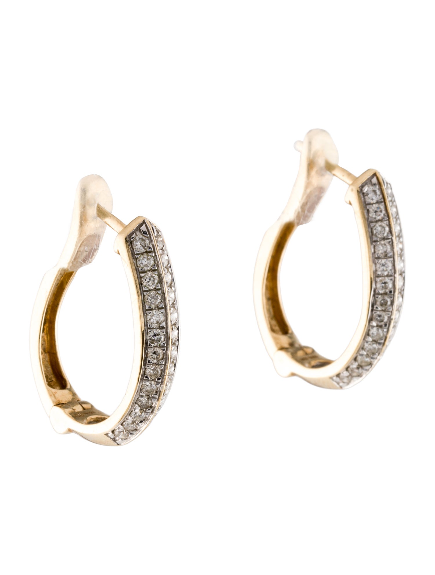Earrings 10K Diamond Hoop