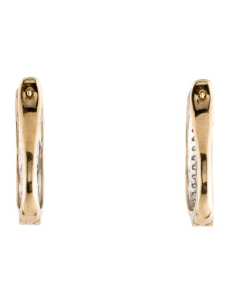Earrings 10K Diamond Hoop Earrings